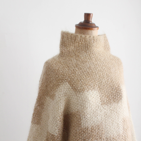 群馬県 高崎市 古着屋en square pattern mohair knit